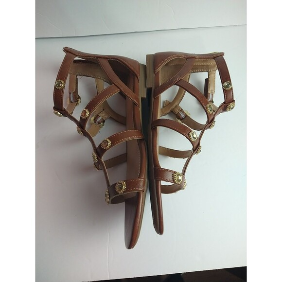 Sam & Libby Women's Rhonda Gladiator Sandal Whiskey  Size 8 Adjustable Strap - Picture 7 of 10